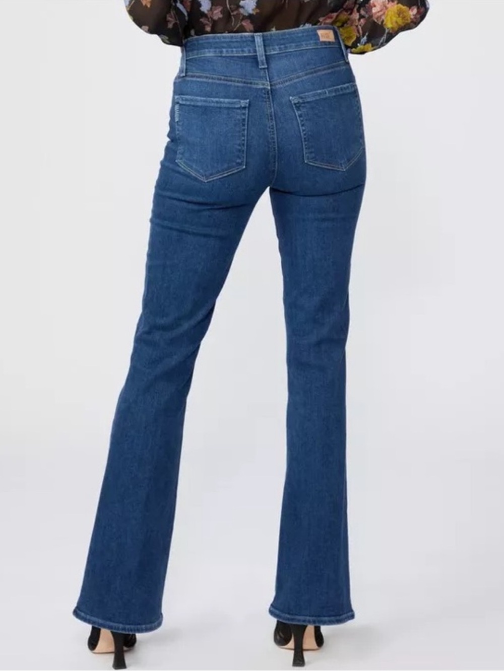 Paige High Rise Laurel Canyon Women's Bootcut Jean Dark Wash Jacques Stretch 32 - Picture 2 of 10